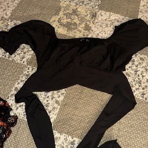 Wrap around crop top